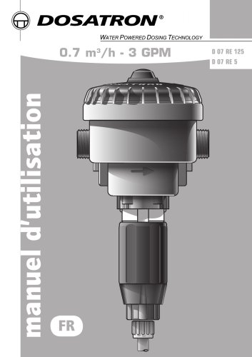 manuel d’utilisation 0.7 m 3/h - 3 GPM