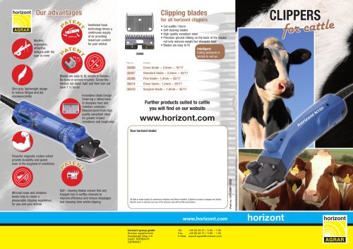 Clippers for cattle