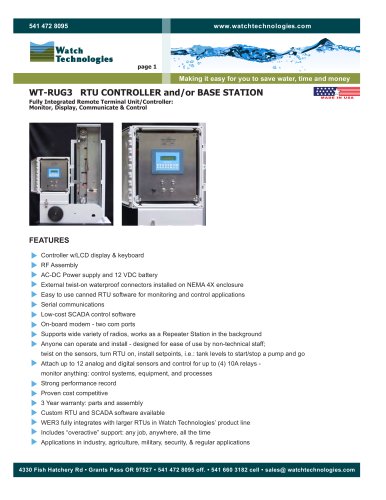 WT-RUG 3 RTU Controller/Base Station