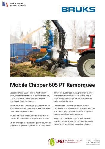 Mobile Chipper 605 pT Remorquée