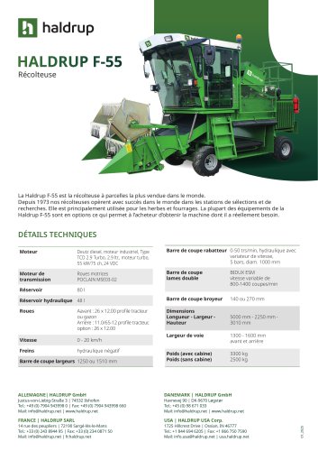 HALDRUP F-55 Data