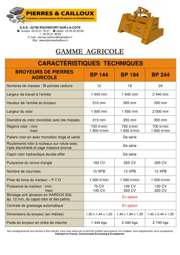 Gamme agricole