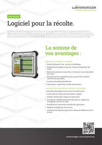 Easy Harvest Logiciel pour la récolte