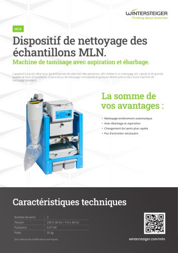 MLN Dispositif de nettoyage des  échantillons MLN