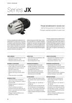 Stainless steel self priming pumps series JX