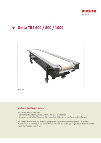 Delta TBE 600 / 800 / 1000