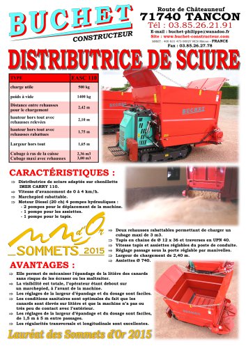 Distributrice de sciure 