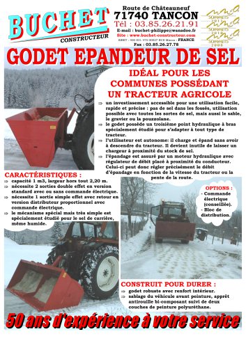 Godets &eacute;pandeurs de sel