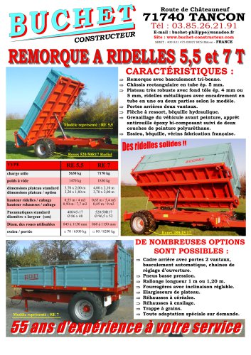 Remorques &agrave; ridelles