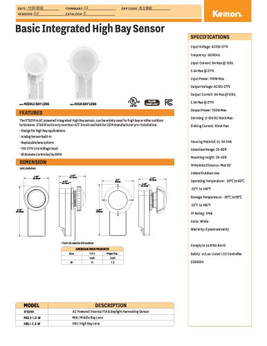 Basic Integrated High Bay Sensor