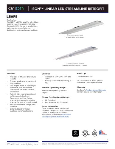 ISON™ LINEAR LED STREAMLINE RETROFIT