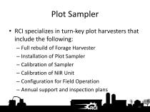 RCI Plot Research Equipment - 40