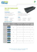 BAC RECTANGULAIRE Fond plat - 1