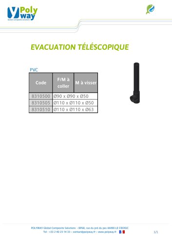 evacuation telescopique