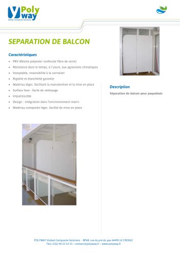 SEPARATION DE BALCON