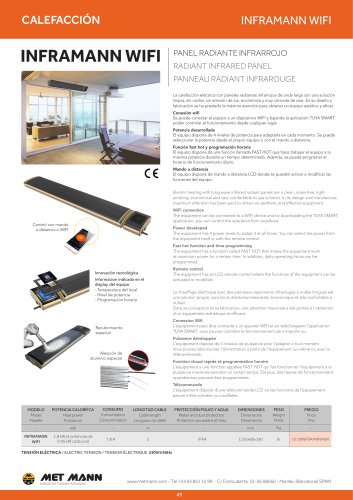 INFRA MANN WIFI - Electric heater with panels radiants