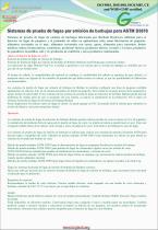 Sistemas de prueba de fugas por emisión de burbujas para ASTM D3078-1