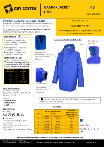 GAMVIK JACKET G305