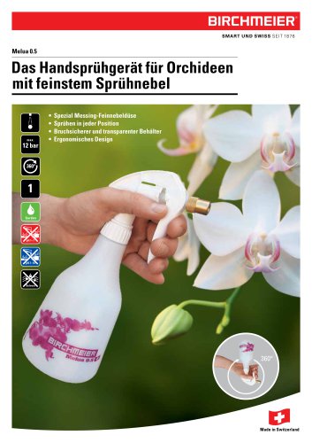 Das    Handsprühgerät  für   Orchideen mit   feinstem  Sprühnebel