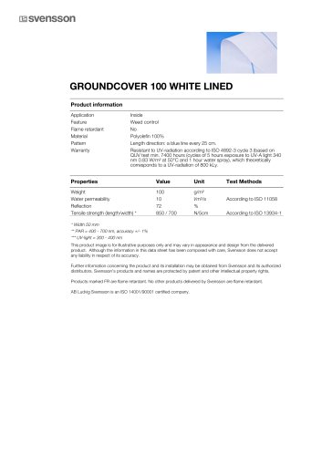 GROUNDCOVER 100 WHITE LINED