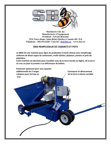 SB 03 Remplisseur de pots et cabarets