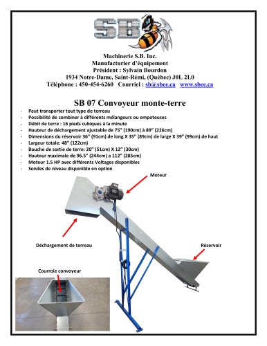 SB 07 Convoyeur monte-terre