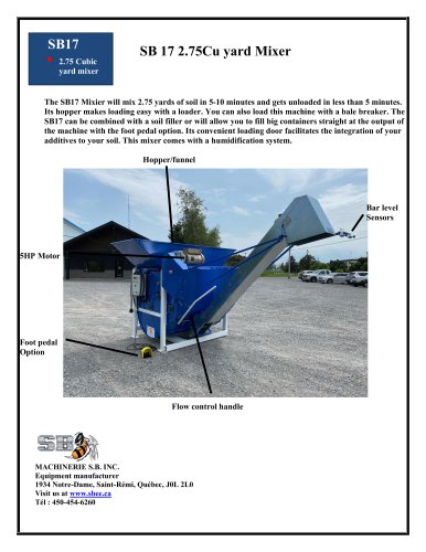 SB 17 2.75cu yard soil mixer