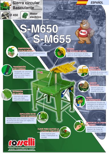 Sierra circular para leña para uso doméstico y jardinería S-M650 / S-M655