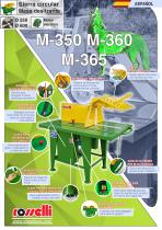 Sierra de mesa para aserrar leña con motor eléctrico M-350 M-360 M-365 - Rosselli Snc