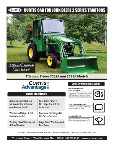 CURTIS CAB FOR JOHN DEERE 2 SERIES TRACTORS