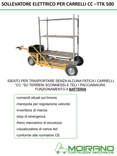 trasporta carrelli elettrico TTK