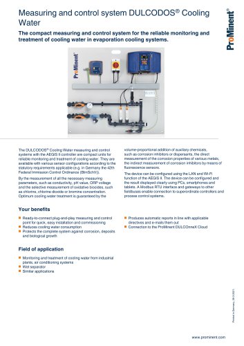 Measuring and control system DULCODOS® Cooling Water