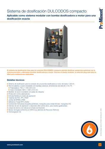 Sistema de dosificación DULCODOS compacto