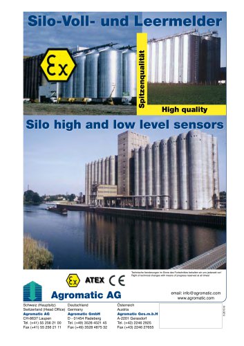 Silo high and low level sensors