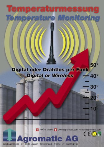 Temperature monitoring in flat storages and storage halls