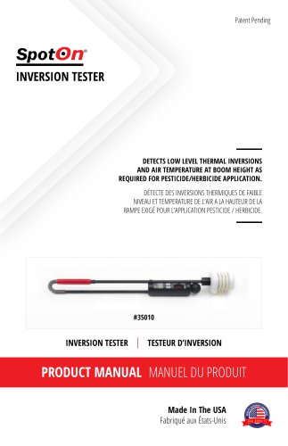 PRODUCT MANUAL: SPOTON® INVERSION TESTER