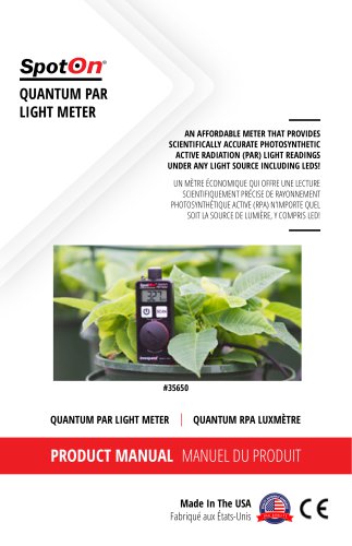 PRODUCT MANUAL: SPOTON® QUANTUM PAR LIGHT METER