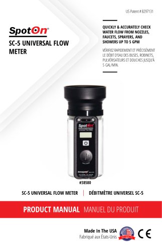 PRODUCT MANUAL: SPOTON® SC-5 UNIVERSAL FLOW METER