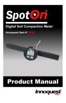 PRODUCT MANUAL: SPOTON® SOIL COMPACTION METER - 1