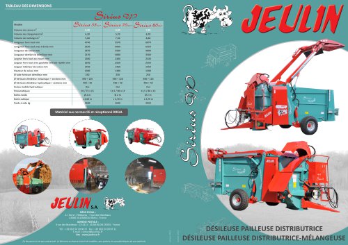 Désileuses Pailleuses distributrices mélangeuses Sirius 55-70-80