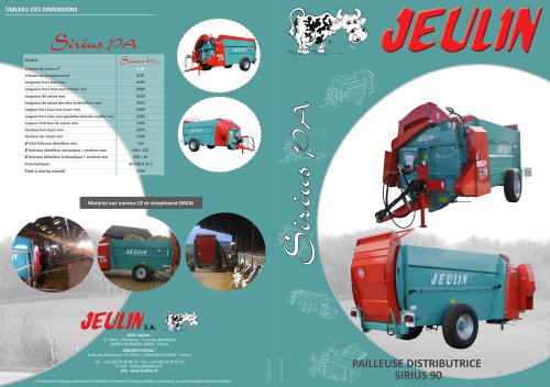 Pailleuses distributrices  Sirius 55-70-80