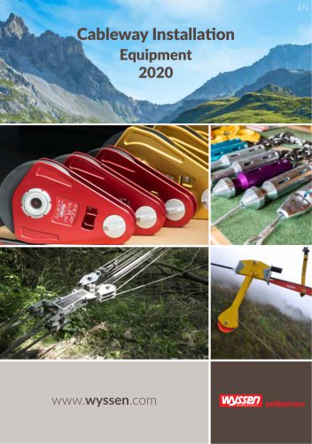 Cableway Installation Equipment 2020