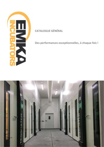 Catalogue Général EMKA Incubateurs
