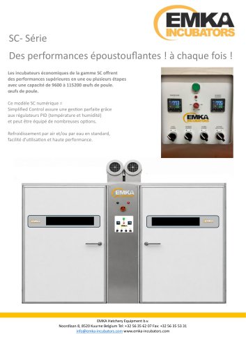 Série Incubateurs modèle SC
