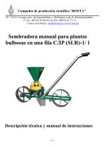 Sembradora manual para plantas bulbosas en una fila SLR-1/ 1 - 1