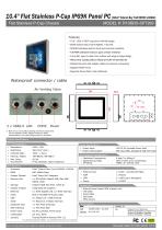 10.4" Flat Stainless P-Cap IP69K Panel PC-1