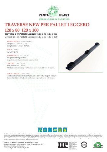 Crossbar for Pallett Leggero