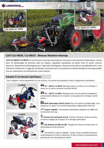 Bineuse Rotative Intercep   LUCY (LU-001F & LU-001R)