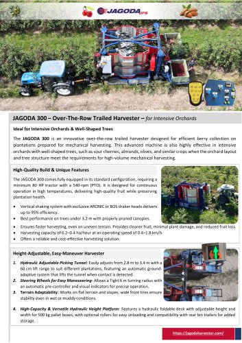Catalog JAGODA 300A Trailed Harvester