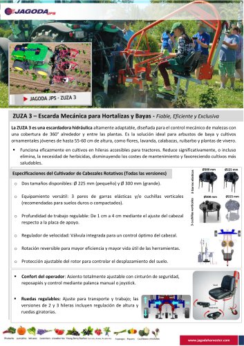Escardadora hidráulica de hortalizas ZUZA 3